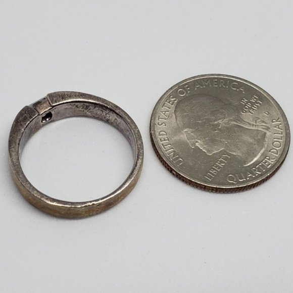 Brilliant Sterling/Gold Channel CZ Ring - Picture 4 of 7